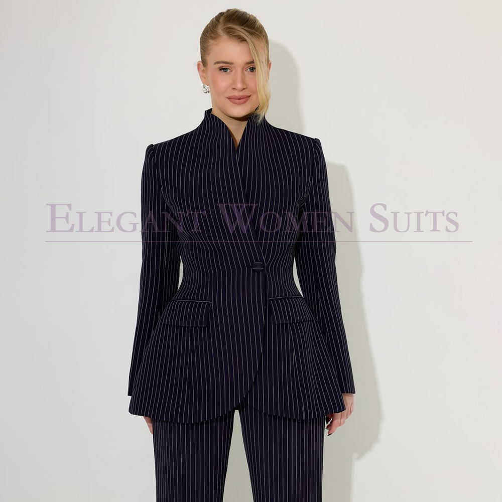 Men Formal Wear All Black - Ternos masculinos pretos com listras, roupa