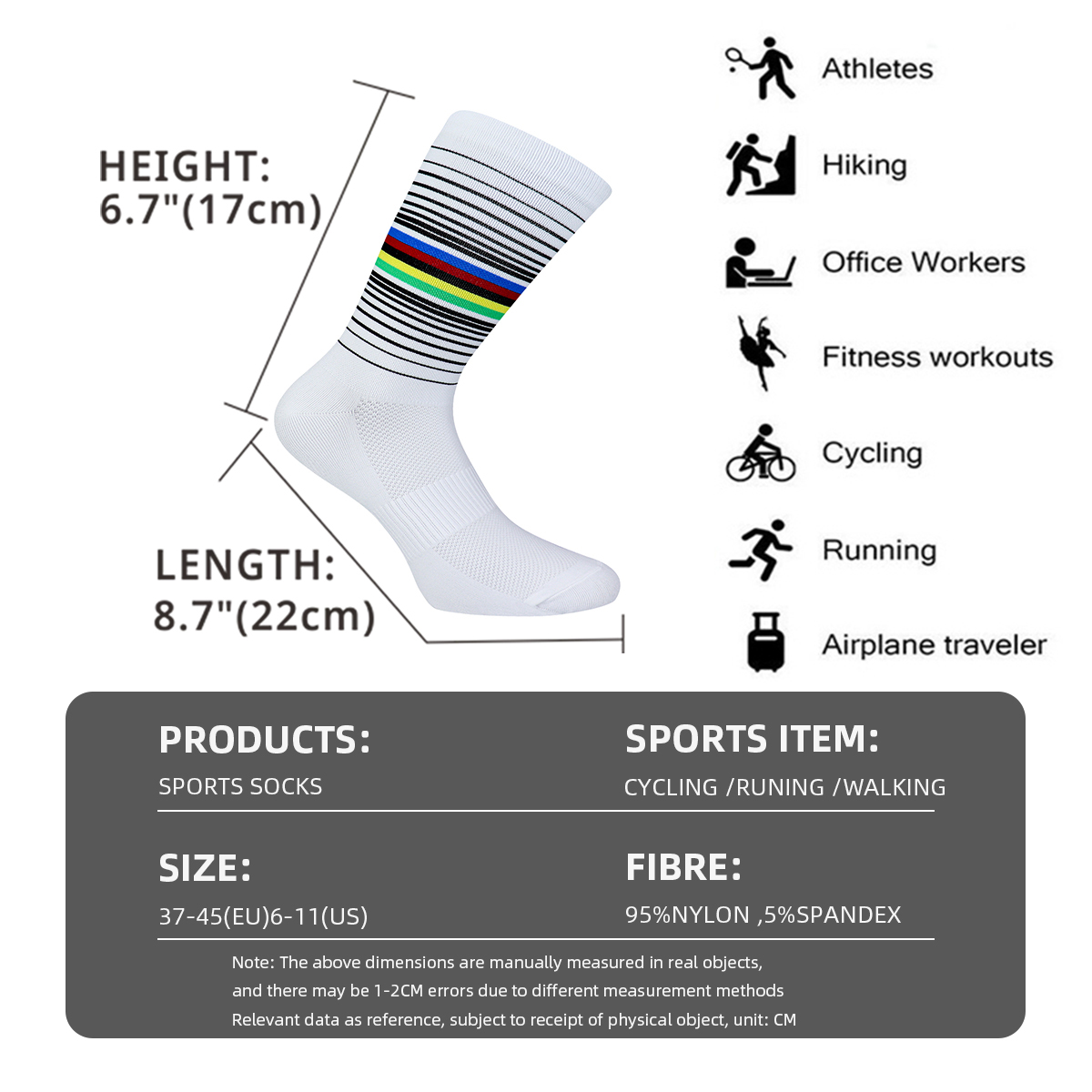 Meias esportivas Quick Dry par - Sock Garter Men avaliação e preço
