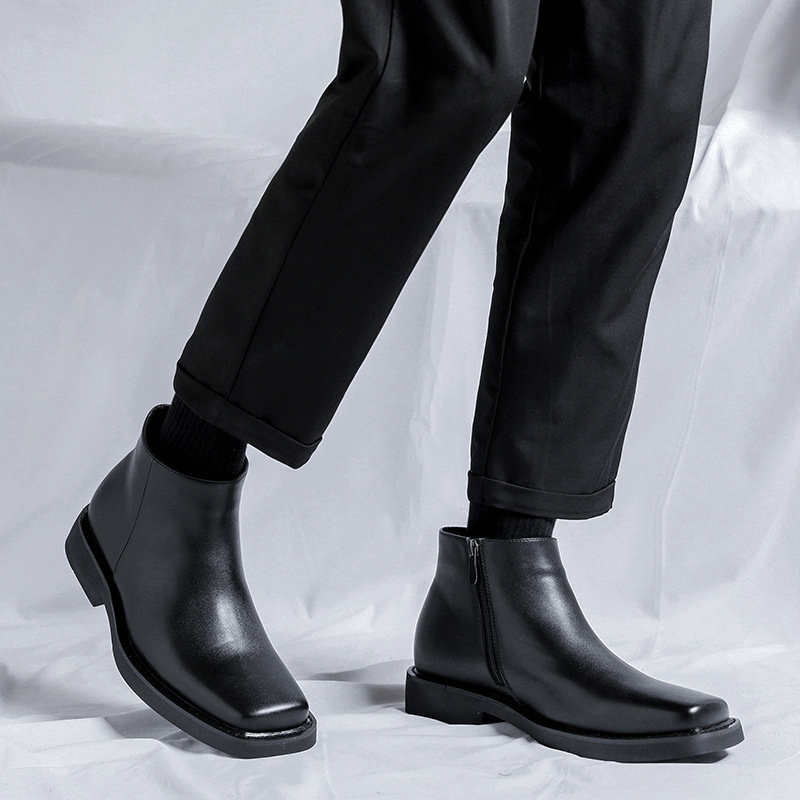 Moda de luxo preto masculino s - Men Formal Wear With Boots avaliação e preço
