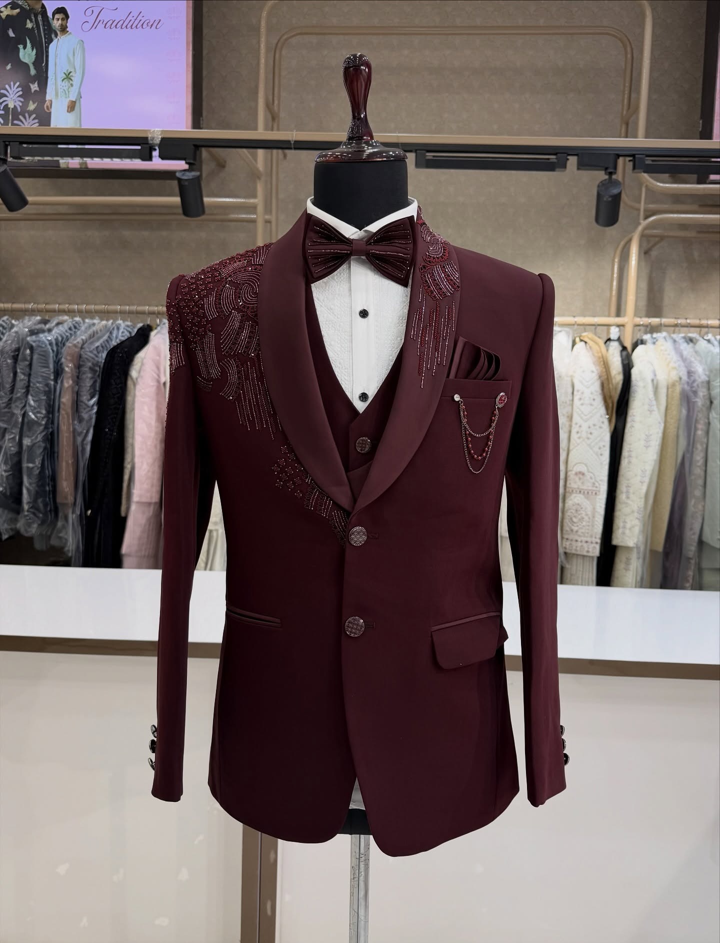 Conjunto de 3 Peças de Terno d - Men Formal Wear Modern avaliação e preço