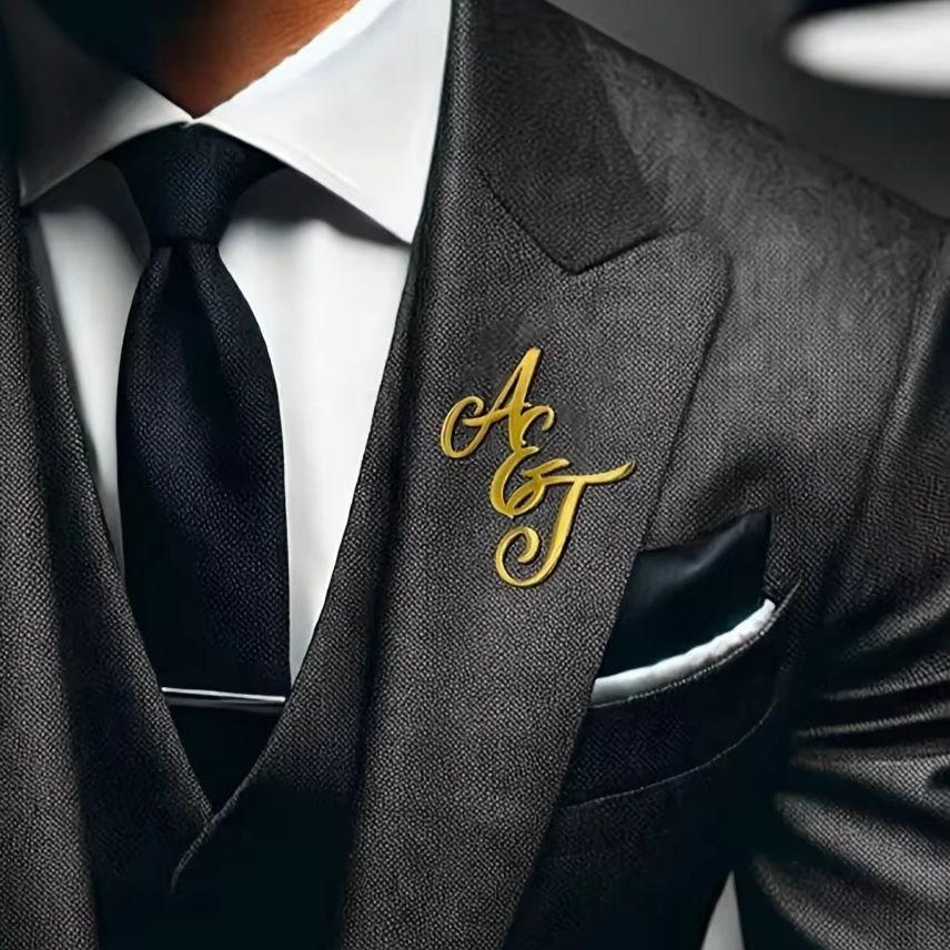 Monograma personalizado nome i - Tuxedo Lapel Pin avaliação e preço